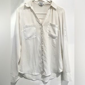 Express white long sleeve cardigan